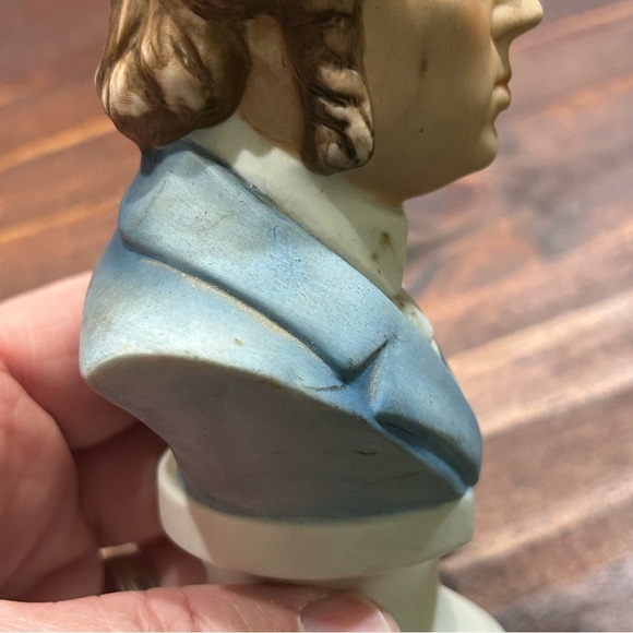Vintage Lefton China Hand Painted Chopin Bust  KW1166 Composer 6” Tall - Picture 9 of 16